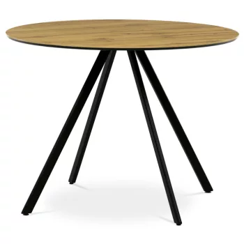   Masă rotundă de dining 100×100 cm, culoare stejar, HT-R5010 Oak