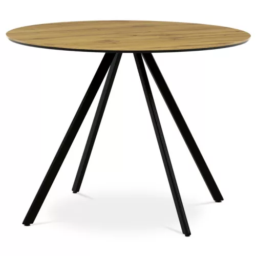 Masă rotundă de dining 100×100 cm, culoare stejar, HT-R5010 Oak
