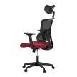 Scaun de birou roșu, cu plasă și mecanism de balans. KA-B1025 BOR