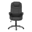 Scaun de birou rotativ cu tapițerie textilă neagră, mecanism balans, KA-C713 BK2
