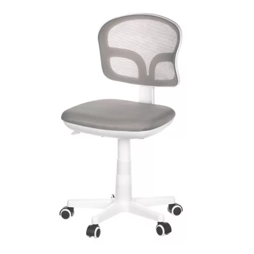 Scaun rotativ pentru copii, plasă gri, reglabil pe înălțime. KA-C801 GREY