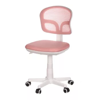   Scaun rotativ pentru copii, plasă roz, reglabil pe înălțime. KA-C801 PINK