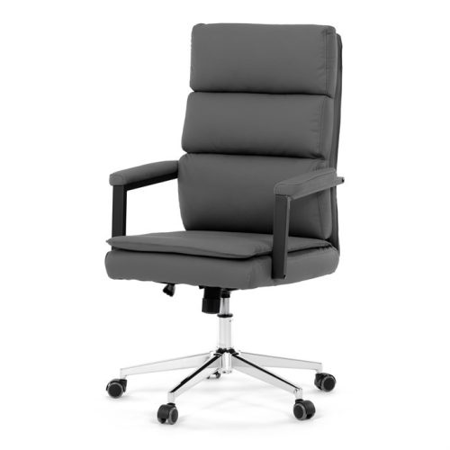 Scaun de birou cu piele ecologică gri. KA-D8104 GREY
