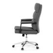 Scaun de birou cu piele ecologică gri. KA-D8104 GREY