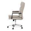 Scaun de birou cu piele ecologică bej. KA-D8104 SIL