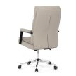 Scaun de birou cu piele ecologică bej. KA-D8104 SIL