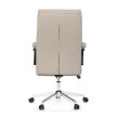 Scaun de birou cu piele ecologică bej. KA-D8104 SIL