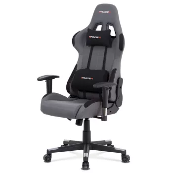 Scaun gaming gri cu mecanism de balans. KA-F05 GREY