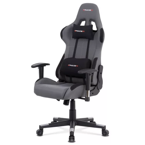 Scaun gaming gri cu mecanism de balans. KA-F05 GREY
