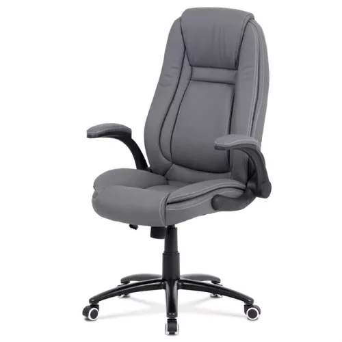 Scaun directorial piele eco gri, cu mecanism de balans. KA-G301 GREY