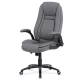 Scaun directorial piele eco gri, cu mecanism de balans. KA-G301 GREY
