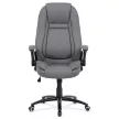 Scaun directorial piele eco gri, cu mecanism de balans. KA-G301 GREY