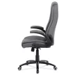 Scaun directorial piele eco gri, cu mecanism de balans. KA-G301 GREY