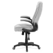 Scaun de birou managerial, material textil argintiu, mecanism sincron. KA-G303 SIL2