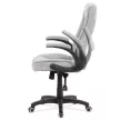 Scaun de birou managerial, material textil argintiu, mecanism sincron. KA-G303 SIL2