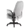 Scaun de birou managerial, material textil argintiu, mecanism sincron. KA-G303 SIL2