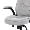 Scaun de birou managerial, material textil argintiu, mecanism sincron. KA-G303 SIL2