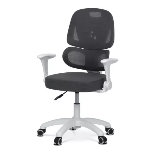 Scaun rotativ pentru copii, plasă gri, reglabil pe înălțime. KA-K1063 GREY