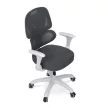 Scaun rotativ pentru copii, plasă gri, reglabil pe înălțime. KA-K1063 GREY