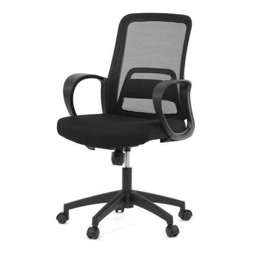 Scaun de birou cu plasă neagră, mecanism balans. KA-S3015 BK