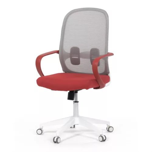 Scaun rotativ cu material textil roșu. KA-S425 RED
