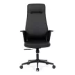 Scaun managerial din piele ecologică neagră, cu mecanism balans. KA-T8325 BK