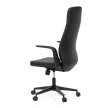 Scaun managerial din piele ecologică neagră, cu mecanism balans. KA-T8325 BK