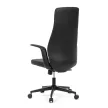 Scaun managerial din piele ecologică neagră, cu mecanism balans. KA-T8325 BK