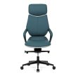 Scaun managerial din piele ecologică albastră, cu mecanism balans. KA-T8426 GRN
