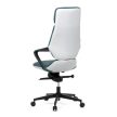 Scaun managerial din piele ecologică albastră, cu mecanism balans. KA-T8426 GRN