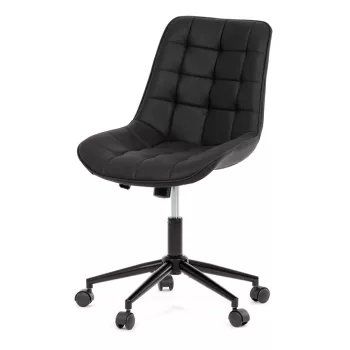   Scaun rotativ cu reglare pe înălțime, tapițerie neagră. KA-V3120 BK3