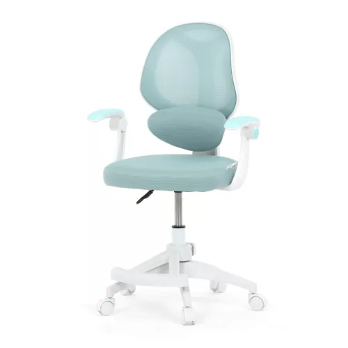 Scaun de birou rotativ Junior cu tapițerie mesh albastră KA-W8008 BLUE