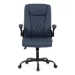 Scaun de birou din piele ecologică albastră, cu mecanism balans. KA-Y344 BLUE