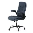 Scaun de birou din piele ecologică albastră, cu mecanism balans. KA-Y344 BLUE