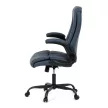 Scaun de birou din piele ecologică albastră, cu mecanism balans. KA-Y344 BLUE