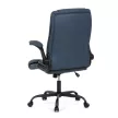 Scaun de birou din piele ecologică albastră, cu mecanism balans. KA-Y344 BLUE