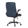 Scaun de birou din piele ecologică albastră, cu mecanism balans. KA-Y344 BLUE