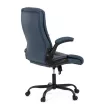 Scaun de birou din piele ecologică albastră, cu mecanism balans. KA-Y344 BLUE