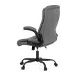 Scaun de birou cu mecanism balans, piele ecologică gri. KA-Y344 GREY