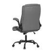Scaun de birou cu mecanism balans, piele ecologică gri. KA-Y344 GREY