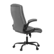 Scaun de birou cu mecanism balans, piele ecologică gri. KA-Y344 GREY