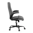 Scaun de birou cu mecanism balans, piele ecologică gri. KA-Y344 GREY