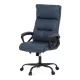 Scaun de birou cu mecanism balans, piele ecologică albastră. KA-Y346 BLUE