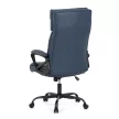Scaun de birou cu mecanism balans, piele ecologică albastră. KA-Y346 BLUE