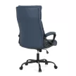 Scaun de birou cu mecanism balans, piele ecologică albastră. KA-Y346 BLUE