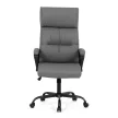 Scaun de birou cu mecanism balans, piele ecologică gri. KA-Y346 GREY
