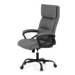 Scaun de birou cu mecanism balans, piele ecologică gri. KA-Y346 GREY