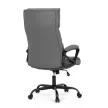 Scaun de birou cu mecanism balans, piele ecologică gri. KA-Y346 GREY
