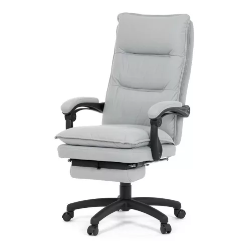 Scaun de birou cu mecanism sincron, tapițerie din material textil argintiu, KA-Y350 SIL