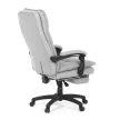 Scaun de birou cu mecanism sincron, tapițerie din material textil argintiu, KA-Y350 SIL
